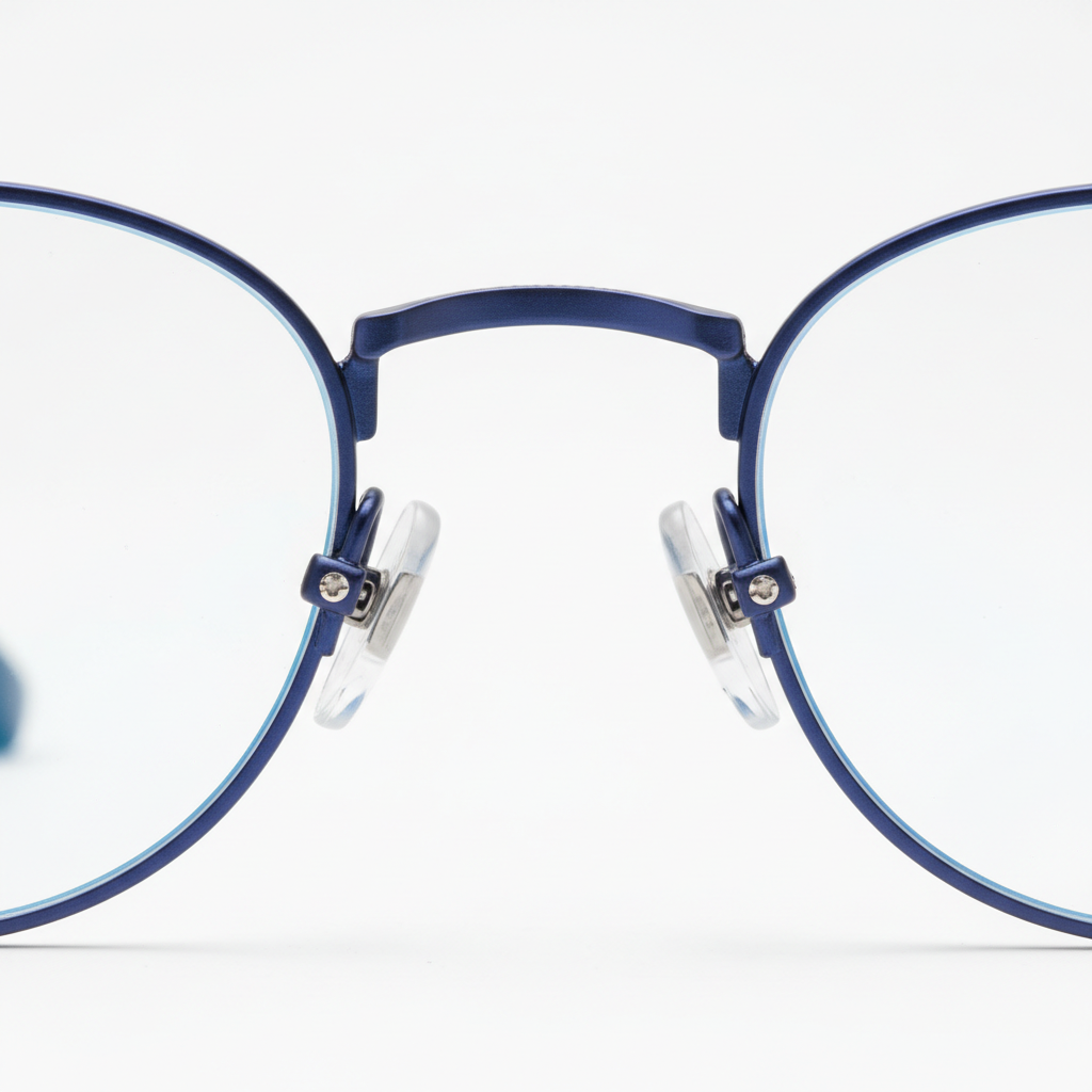 AeroShield Round Blue Light Glasses - Close-up Detail
