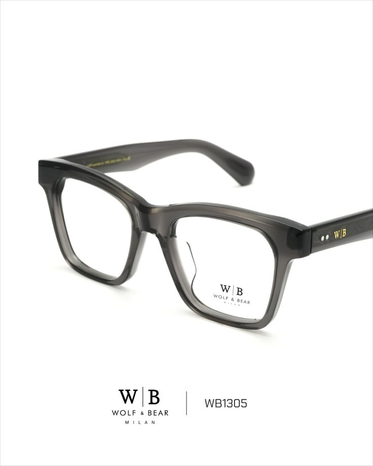 Wolf & Bear WB1305 Modern Square Frames - Transparent Brown