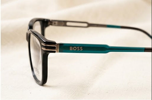 BOSS L-543 Black & Teal Rectangular Optical Frame