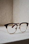 Gatsby Series — Burgundy & Gold Clubmaster Frames