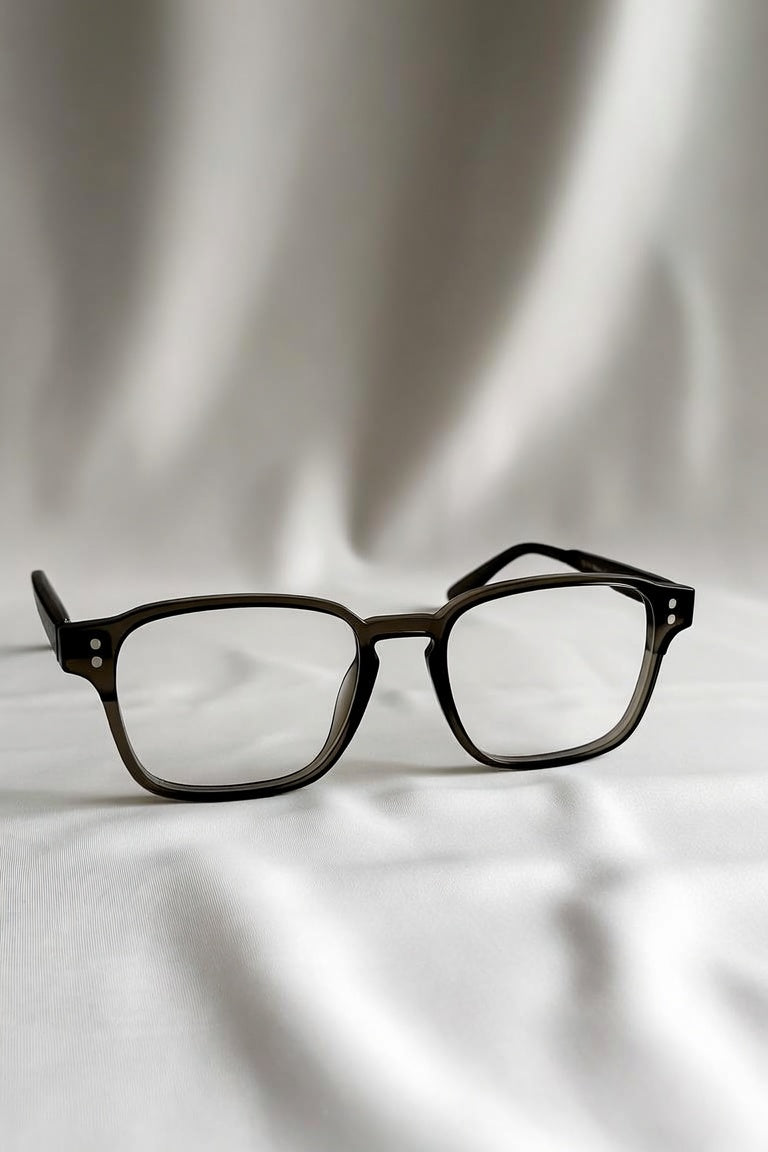 Slate Series — Charcoal Square Acetate Frames