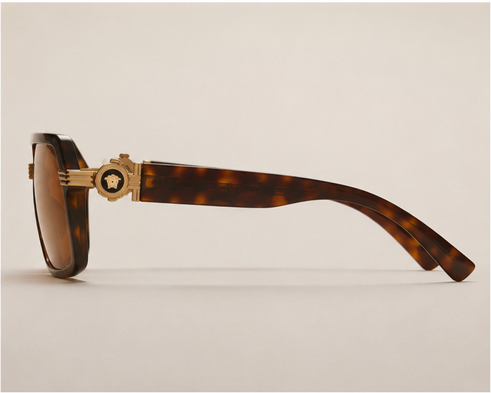 Versace-Inspired Medusa Tortoise Sunglasses