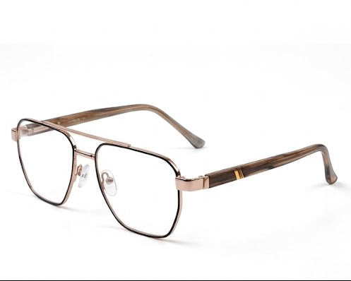 Luxe Rose Gold Classic Rectangular Optical Frame