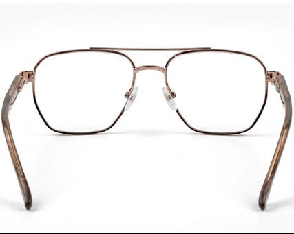 Luxe Rose Gold Classic Rectangular Optical Frame