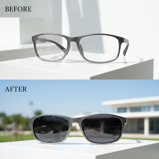 LensKraft Apex Sport - BEFORE & AFTER Photochromic Comparison