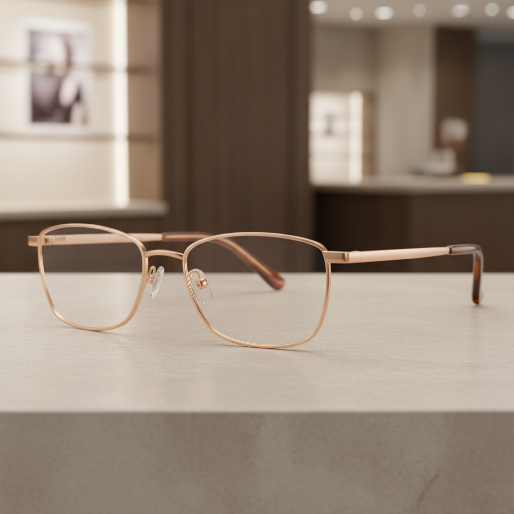 Sofia Slim Rectangle Optical Frame - 45 Degree View