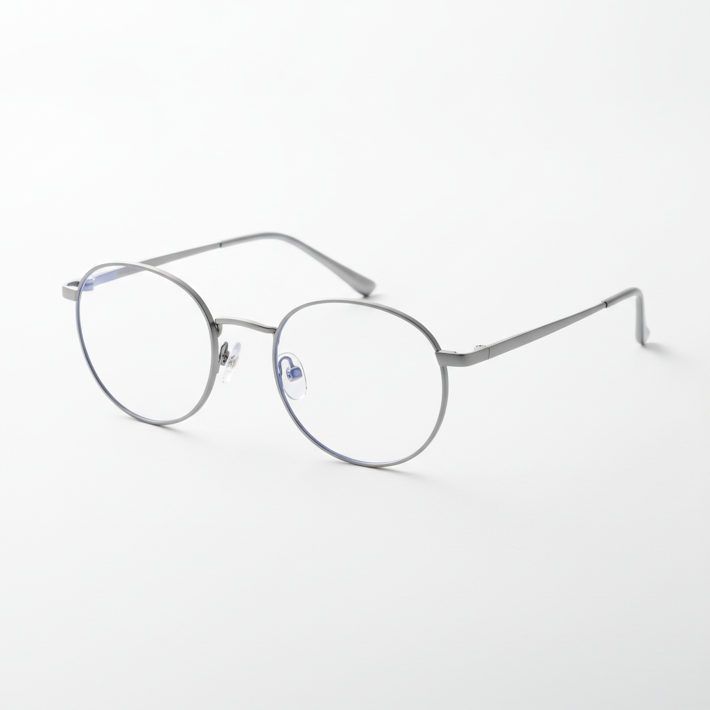 AeroShield Round Blue Light Glasses - 45 Degree View